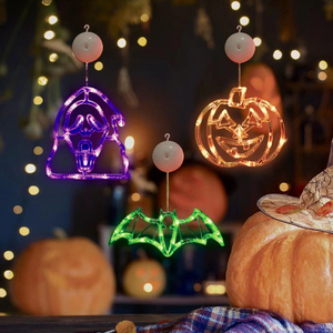 Lumière LED blanche chaude pour Halloween, à suspendre à la fenêtre, alimentée par piles, pour la décoration de fêtes, vente en gros OEM - Product Image 1