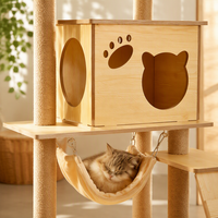 Arbre à chat en MDF avec hamac confortable pour chats d'intérieur