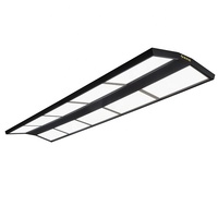 Suspension LED linéaire rectangulaire personnalisée 6500K en acier noir pour projet de salle de billard