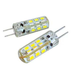 silicone bulb light smd 3014 led corn light bead dc 12v 1.5w 24 lamp beads 24 leds g4 led bulb