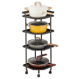 Estante organizador de encimera de Metal multiusos, soporte de almacenamiento de esquina para cocina, baño, tocador, armario de especias/cosméticos - Product Image 4