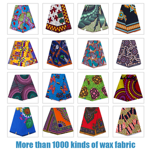 Tela africana de cera para <span class=keywords><strong>ropa</strong></span>, 100 algodón, estampada, <span class=keywords><strong>barata</strong></span>, 6 yardas, novedad - Product Image 5