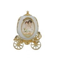Bingkai Foto Kereta Cinderella Dapat Diputar, Pajangan Multi Foto, Bingkai Foto Kenang-kenangan Bayi, Dekorasi Meja Rumah, Grosir