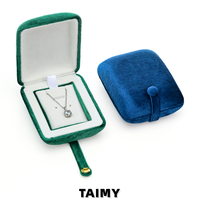 Boîtes à bijoux en velours de petite taille en gros, personnalisables avec logo, pour colliers et pendentifs, boîtes portables de voyage, emballages cadeaux pour bijoux de mariage