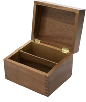 Boîte en bois de couleur noyer noir organisateur verrouillable Vintage étui de rangement en bois massif