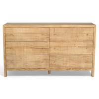 Armoire en bois convertible moderne minimaliste et écologique en teck naturel avec 5+ tiroirs/étagères pour chambre à coucher, salon, salle à manger