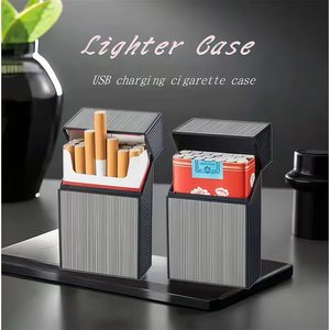 Tùy biến Logo Thuốc Lá Trường hợp với USB sạc nhẹ hơn, Bán Buôn sáng tạo xách tay bền 20-Pack thuốc lá trường hợp - Product Image 2
