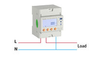 Acrel Medidor de Potencia Monofásico Prepago, Carril Din, RS485, Modbus, RF, Tarjeta de Recarga, Pantalla LCD, CA, 220V, 2 Unidades