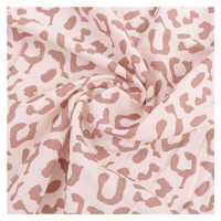 Tissu en mousseline de coton imprimé léopard XNZTEX JURAVICHY JF2516 pour robe femme et vêtements de nuit enfant