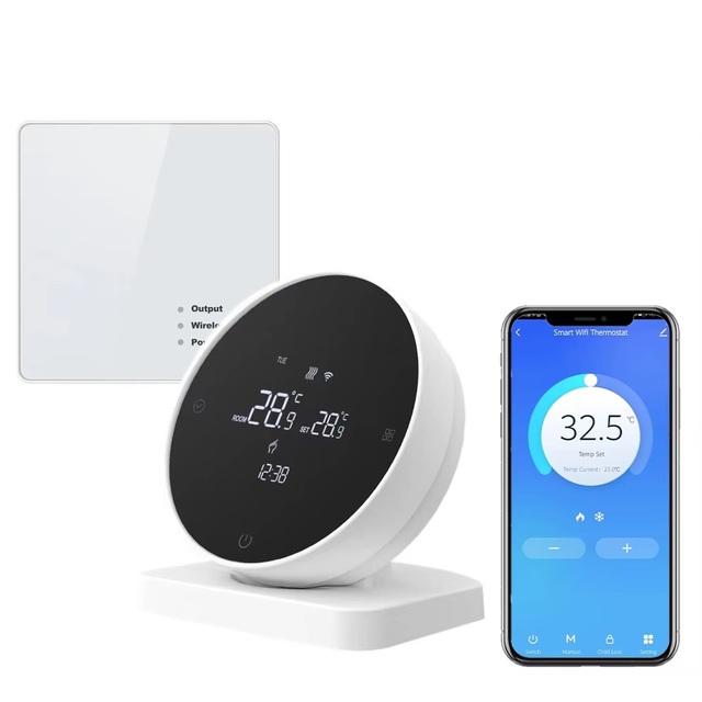 Tuya WiFi Smart Beok Wireless Thermostat Gas Boiler Heating Battery RF Temperature Controller CE Certified 0.5 Accuracy R7-WiFi
