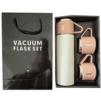 Thermos de luxe 500ml en acier inoxydable à double paroi, ensemble de bouteilles d'eau isolées par sublimation au design moderne pour gobelets pour enfants