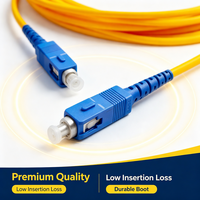 Cordon de brassage optique Unionfiber OEM SC APC Simplex Monomode 30cm G652D LSZH pour réseaux FTTH intérieurs