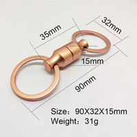 Vente en gros Porte-clés magnétique mignon en or rose gravé au laser de haute qualité personnalisé Porte-clés magnétique en métal en alliage de zinc