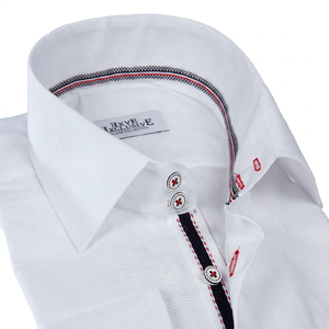 Chemises habillées pour hommes grandes tailles en coton 100% teint en fil de couleur unie, écologiques, collection Printemps - Product Image 1