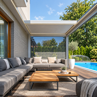 Système de toit de pergola à lames rétractables en aluminium, conception personnalisée, imperméable, couverture de patio extérieure pour jardin et cour arrière