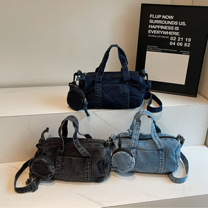 Large Capacity Denim Cloth Shoulder <b>Bags</b> for Women Thread Design Ladies Armpit Crossbody <b>Bag</b> High-value Travel Pillow Handbags - Product Image 3