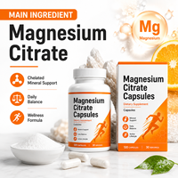 Capsules de citrate de magnésium pur exceptionnel, complément alimentaire pour adultes soucieux de leur santé