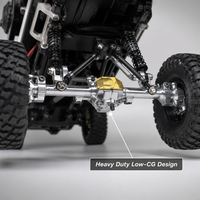 Nouveaux essieux complets avant et arrière en aluminium améliorés pour Crawler RC 1/18, supports d'essieux en laiton, adaptés aux accessoires de rechange pour voitures RC