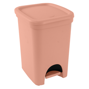 Pedal <b>Bin</b> PP Rectangular 320x265x385mm Pink <b>with</b> Foot Operated <b>Lid</b> for Garbage Disposal - Product Image 1