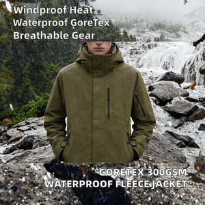 Veste en polaire ultra-fine imperméable Goretex 300 g/m² coupe-vent respirante avec fermeture éclair YKK col montant hiver unisexe pour activités de plein air - Product Image 2