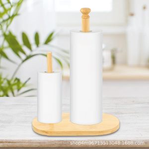 <b>Kitchen</b> <b>Paper</b> Towel Holder Upright Roll Dispenser Oval Tabletop Two Piece Organizer Decorative Storage Rack - Product Image 2