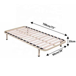 मजबूत कस्टम आकार पैलेट लकड़ी स्लेट जुड़वां बिस्तर फ्रेम बेडरूम फर्नीचर सुपर किंग रानी पूर्ण आकार धातु लोहे के बिस्तर फ्रेम आधुनिक - Product Image 3