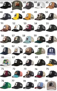 Vente en gros d'écussons de broderie d'animaux Casquette de baseball ajustable avec chapeau en maille Casquettes de camionneur avec logo personnalisé