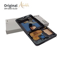 Pièces de rechange pour téléphone portable OLED souple Service Pack LCD pour Samsung Galaxy S20 Plus G985 Remplacements de téléphone portable LCD avec cadre