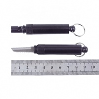 Sifflet de sauvetage extérieur en alliage d'aluminium EDC outil d'urgence défense aérienne civile couteau de survie Express multifonction