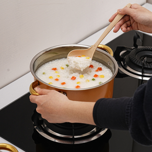 Fabrika Toptan Satış 8 Parça Turuncu Çelik Kaplamalı Tencere Seti Paslanmaz Çelik Çorba Tenceresi Mutfak Tencere Seti - Product Image 2