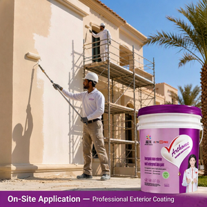 <span class=keywords><strong>Peinture</strong></span> murale extérieure nano inorganique, revêtement en latex imperméable, finition pour surfaces en maçonnerie, couleur personnalisée - Product Image 4
