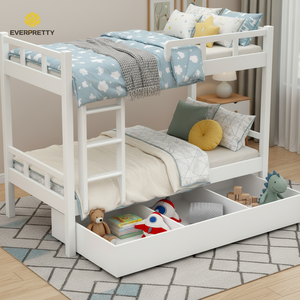 Cama litera de <span class=keywords><strong>madera</strong></span> moderna para dormitorio escolar, mobiliario para habitación de personal, con cajones de almacenamiento y <span class=keywords><strong>escalera</strong></span> para niños y adolescentes. - Product Image 1