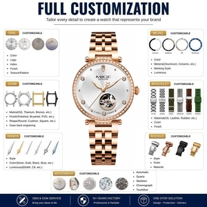 Reloj Automático de Lujo para Mujer OEM con Movimiento Miyota 6T51, 31MM, Acero Inoxidable 316L, Zafiro, 5ATM, Relojes Mecánicos para Mujer - Product Image 4