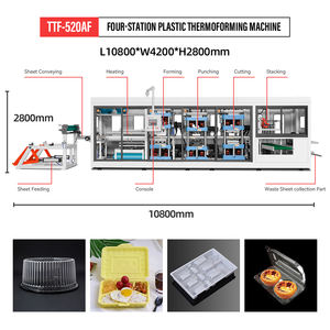 Máquina Automática de Línea de Producción de Termoformado de PS PP PVC BOPS PET Desechable para Envases de Alimentos - Product Image 3