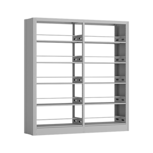 أثاث مكتبة فولاذية ، غرفة قراءة مزدوجة الوجهين ، رفوف مكتبة معدنية بدون بوللس - Product Image 1