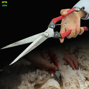 Manual Wool <b>Shears</b> Stainless Steel Red Soft Grip Industrial Grade For <b>Sheep</b> Goat Rabbit Dog Hair Cutting Multi Purpose - Product Image 2