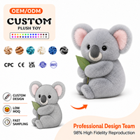 Jouets en peluche personnalisés avec IA, OEM ODM, sons et lumières pour le sommeil, en tissu doux, animaux de dessin animé en peluche pour enfants