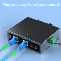 Injecteur PoE industriel 10G 90W, montage sur rail DIN 35mm, IEEE 802.3 Af/at/bt, Plug&Play, 48-55V pour caméra IP, point d'accès sans fil, pont Wi-Fi