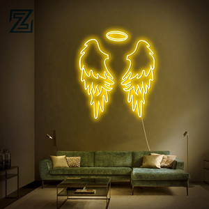 Precio al por mayor, luz de neón personalizada, obtén tu Halo, alas de Ángel sucias, <span class=keywords><strong>letras</strong></span> de letrero de neón LED acrílico para dormitorio - Product Image 6
