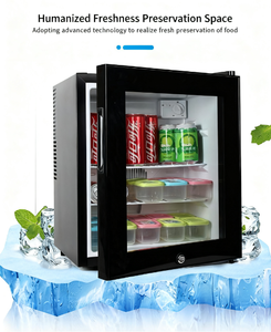 상업용 호텔을위한 맞춤형 미니 냉장고 음료 냉장고 쿨러 유리 도어 디스플레이 - Product Image 2
