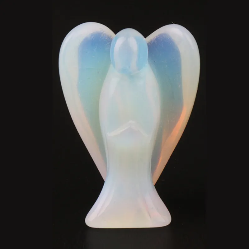 Fengshui — opale en cristal naturel poli, pierre précieuse sculptée, 2 pouces, 1 pièce