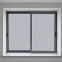 Fenêtres coulissantes verticales en alliage d'aluminium avec moustiquaire en acier inoxydable, design coupe-vent pour maisons, style postmoderne simple