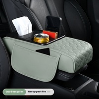 Pratique multifonctionnel usine cuir ABS cheveux raides voiture accoudoir boîte de rangement avec porte-gobelet à eau avant stockage de tasse