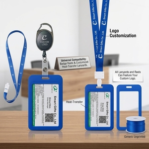Porte-badge rigide fantaisie et accessoires, étui transparent double face en plastique rigide pour <span class=keywords><strong>carte</strong></span> d'identité et permis de travail - Product Image 1