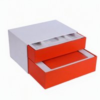 Boîte en carton rigide de grande taille, 2 couches, tiroir coulissant, boîte cadeau avec boîtes séparées