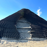Matériau HDPE durable de haute qualité mur de soutènement extérieur Protection de pente d'allée modèle 3D conçu Geocells fabriqués LUDE
