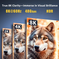Câble DisplayPort vers HDMI à fibre optique unidirectionnelle 8K 60Hz avec coque en alliage de zinc et ActiveOptical DP DisplayPort 2.0 vers HDMI 2.1