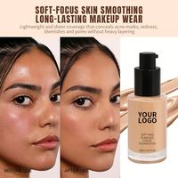 Fond de Teint Liquide Marque Blanche Couvrance Totale Peau Nette et Nourrie Base de Maquillage Lisse Usine Cosmétique OEM ODM Vente en Gros