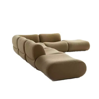 Forme incurvée tapissée par luxe B2B de sofa modulaire pour les projets à extrémité élevé de salon