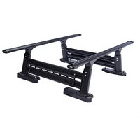 Barre de protection sport universelle en aluminium réglable multifonction TCAL 4X4 pour Toyota Tacoma Pick-Up Truck, Mitsubishi 200, finition noire poudrée